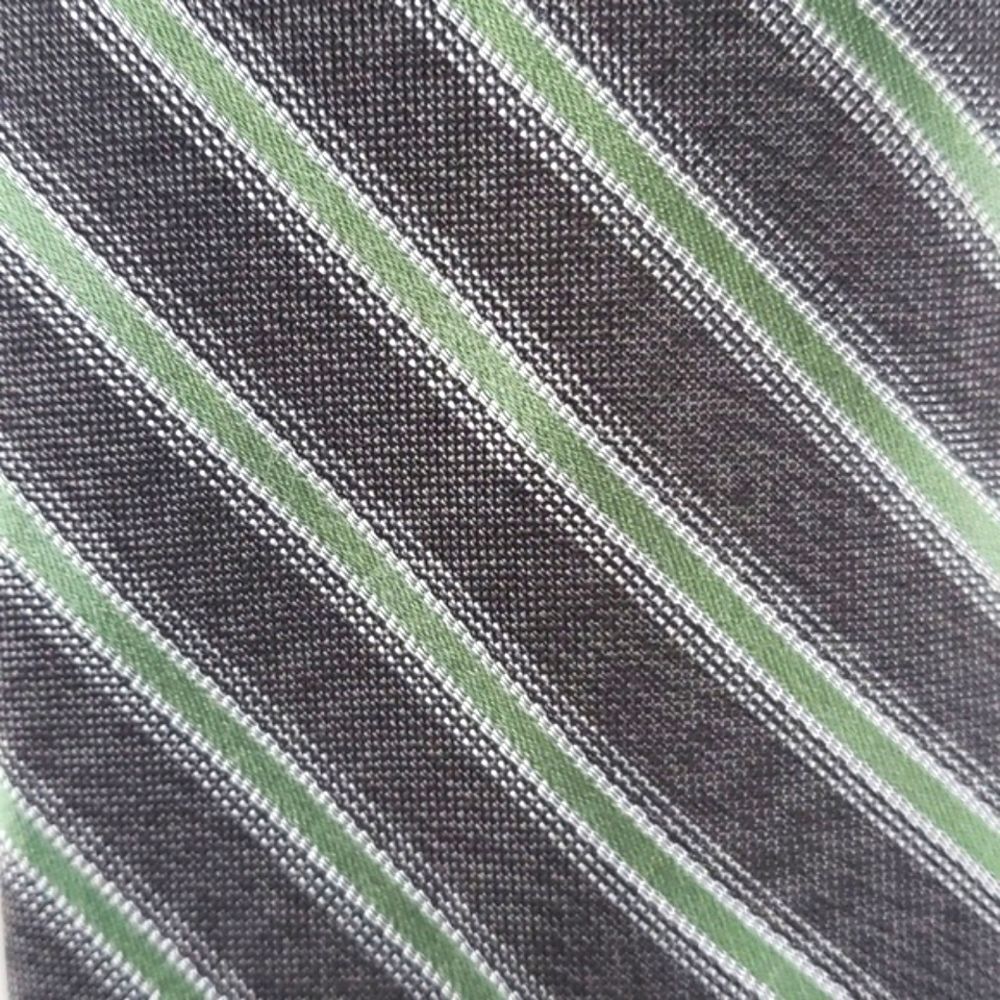CALVIN KLEIN SILK MEN'S TIE GRAY GREEN WHITE OFFICE WORK COCKTAIL